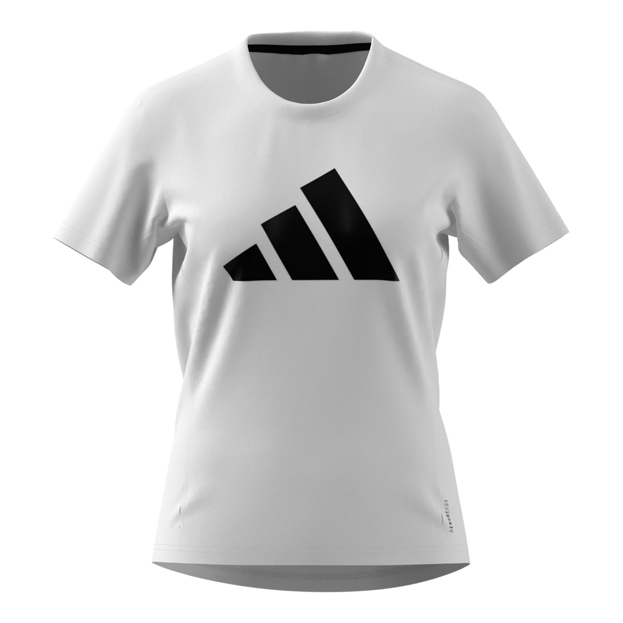 Adidas Women White-Black Run It Tee Apparels