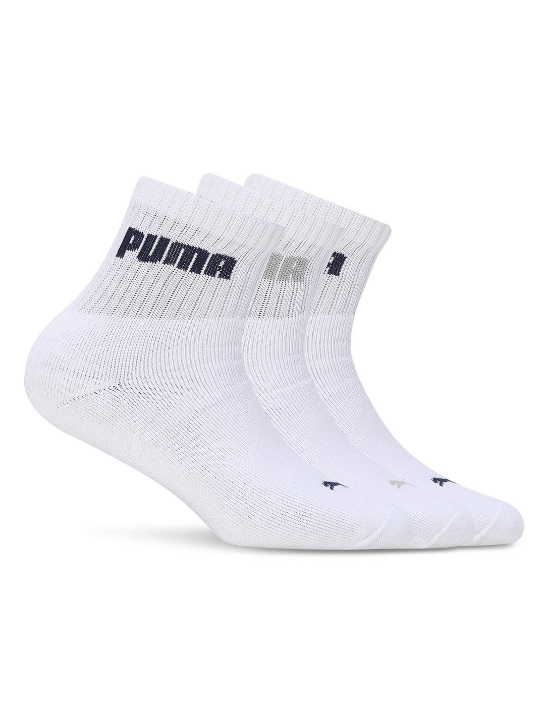Puma Men White Sport Quarter Socks Pack of 3