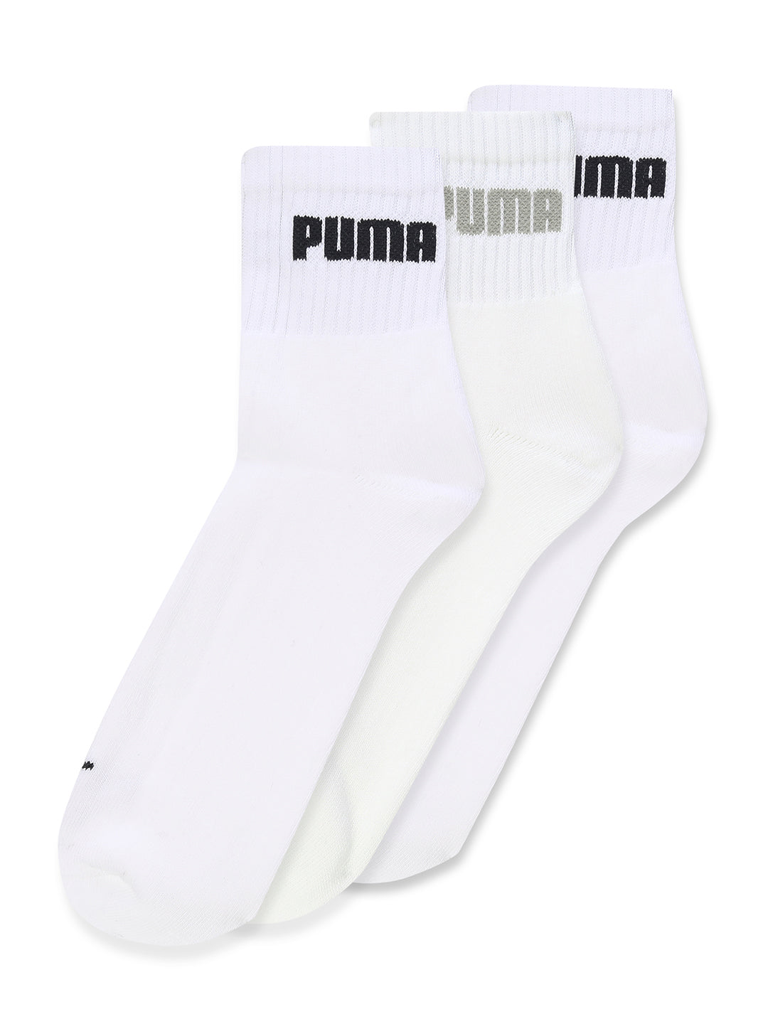 Puma Men White Sport Quarter Socks Pack of 3