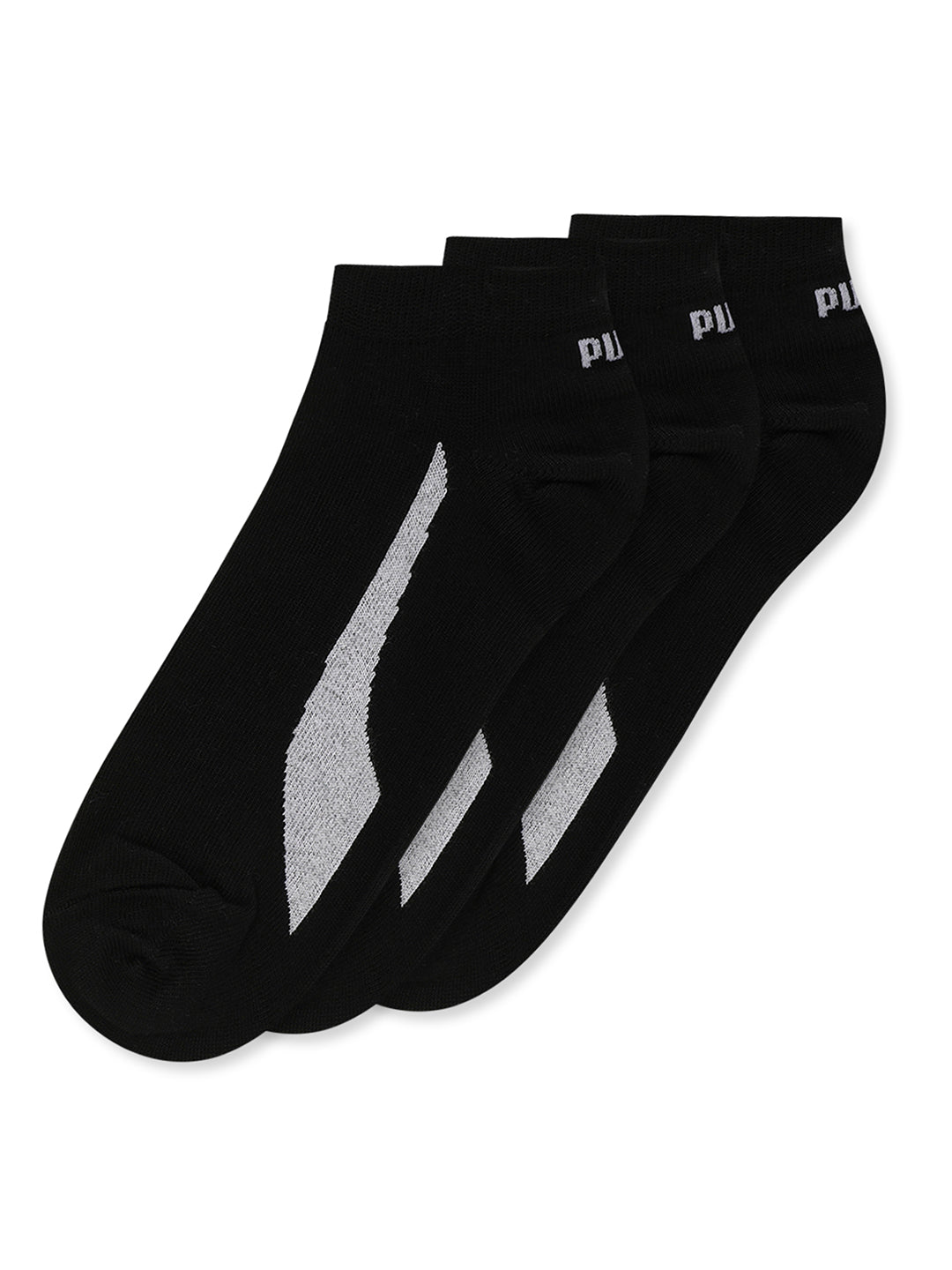 Puma Unisex Black Sneaker Socks Pack of 3