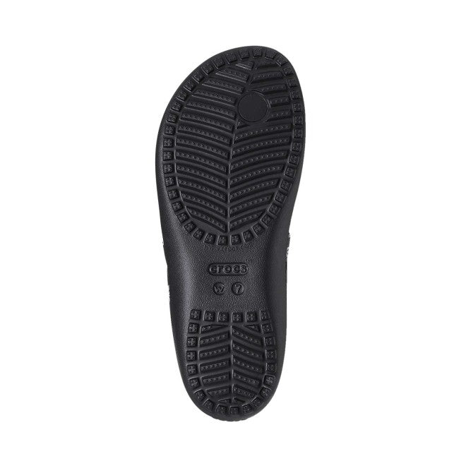 Women Black-Floral Casual Slippers