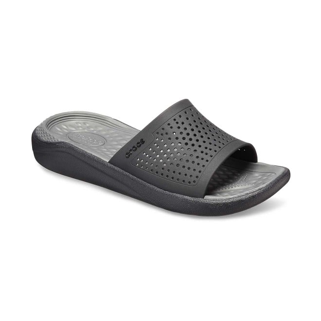 Men Black-Slate Grey Casual Slip Ons