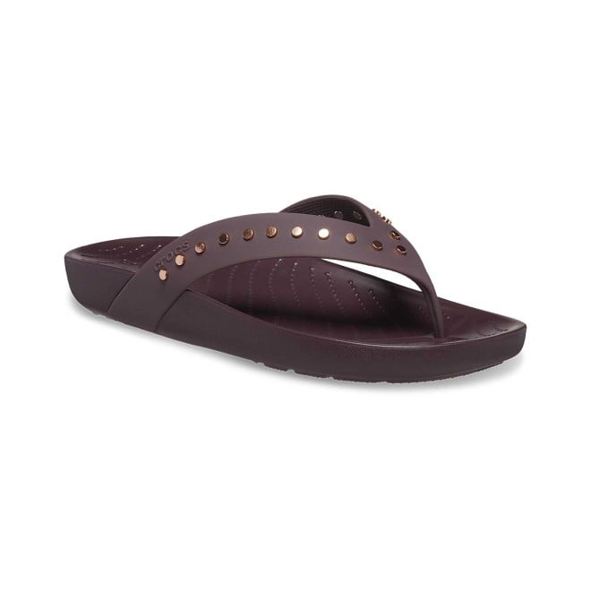 Women Dark Cherry Casual Slippers