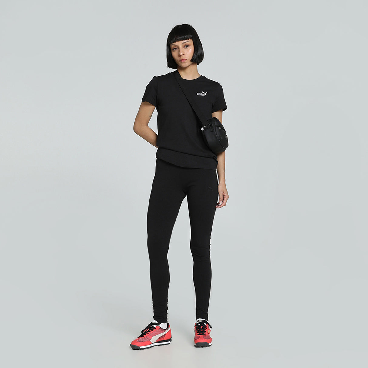 Puma Women Black Ess Small No. 1 Logo Tee Apparels