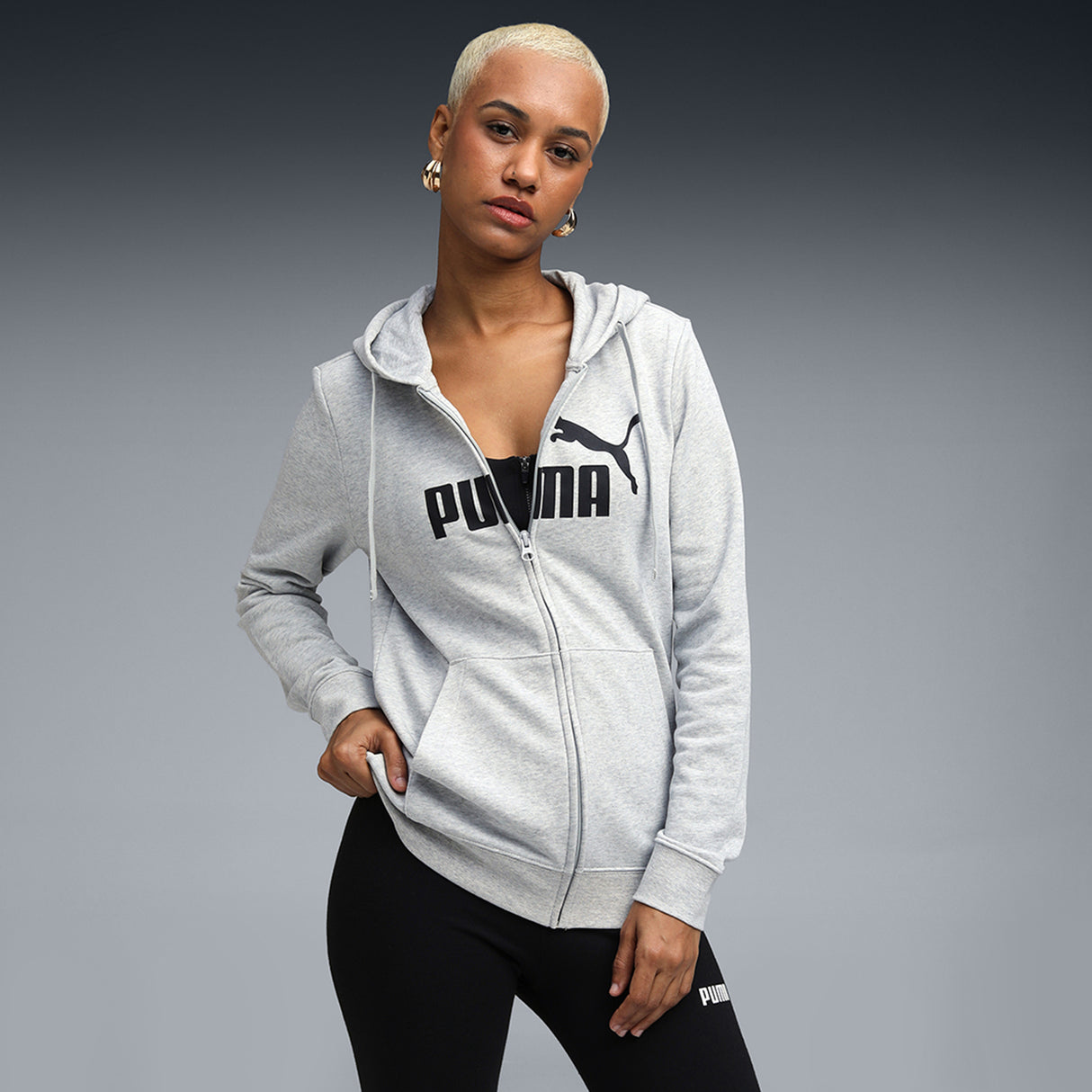 Puma Women Multi Ess No. 1 Logo Full-Zip Hoodie Tr Apparels