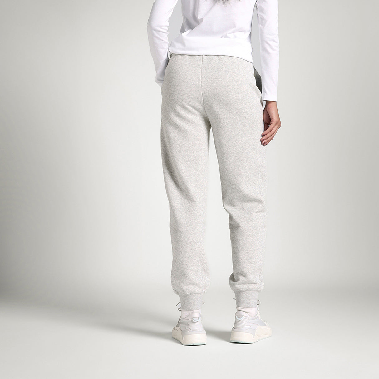 Puma Women Grey Ess Small No. 1 Logo Comfort High-Waist Apparels