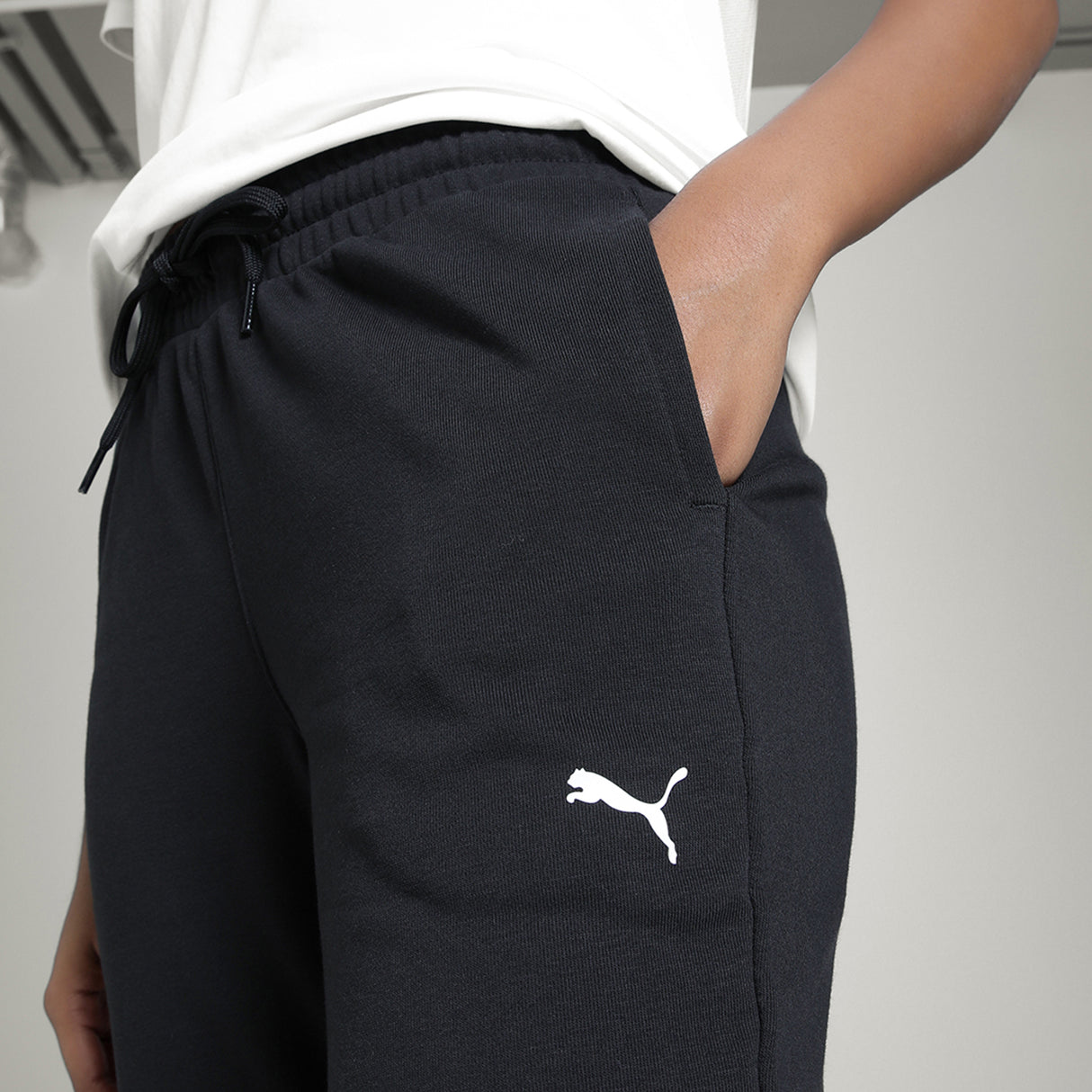 Puma Women Black W Tad Essential Ft Jogger Apparels