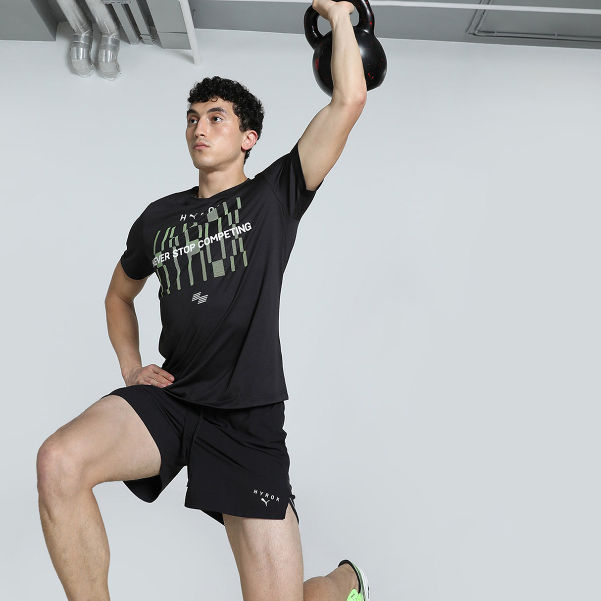 Puma Men Black M Puma X Hyrox Tad Tee Apparels