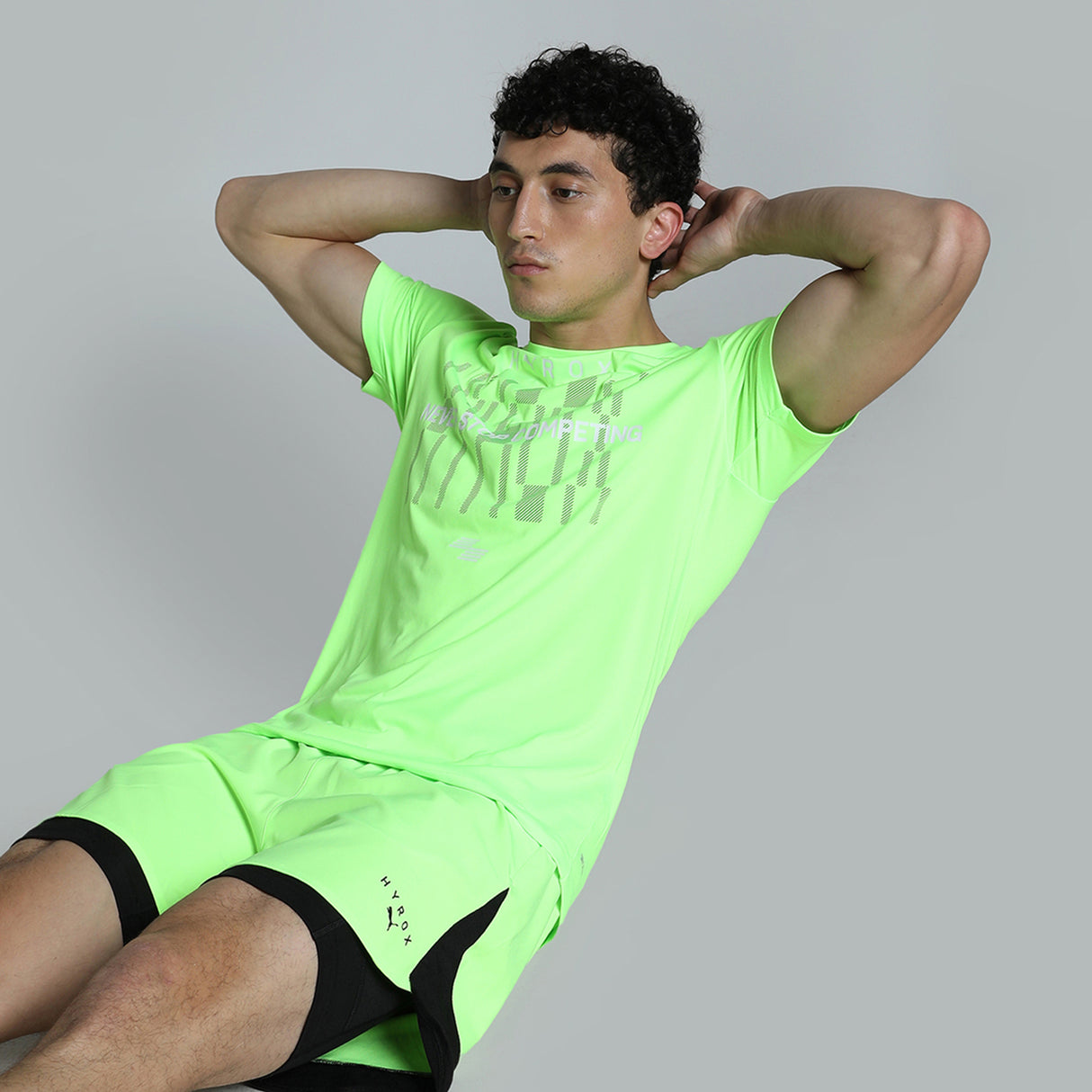 Puma Men Green M Puma X Hyrox Tad Tee Apparels