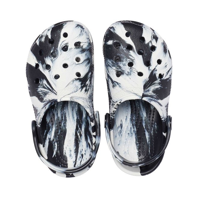 Kids-Boys Black-White Casual Clogs