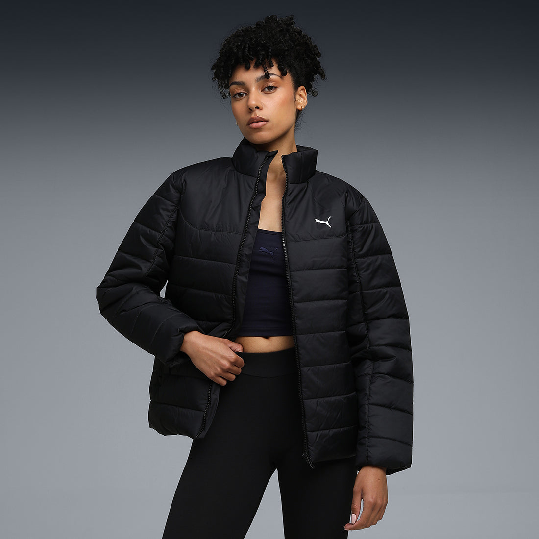 Puma Women Black Casual Jackets