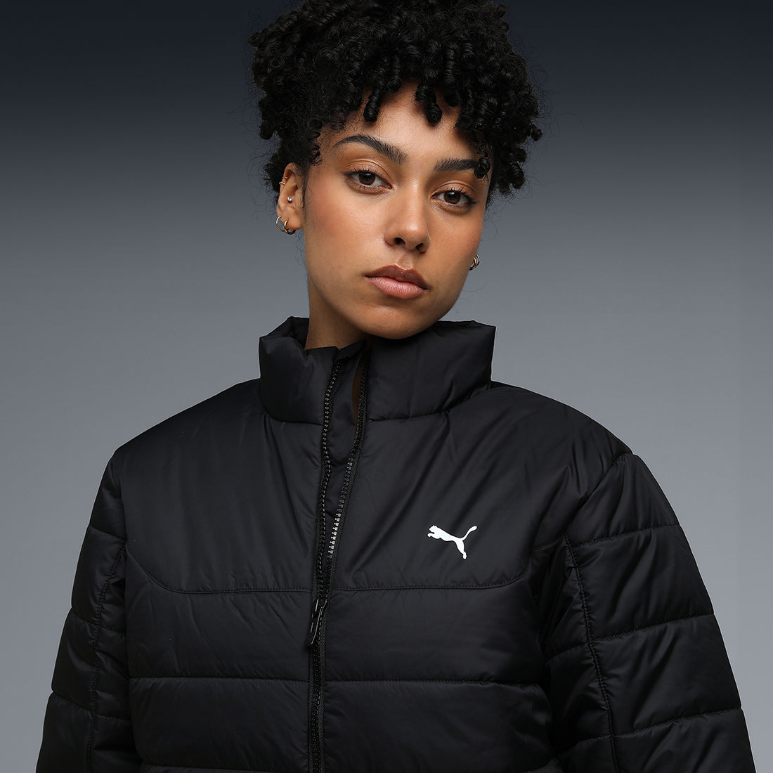 Puma Women Black Casual Jackets