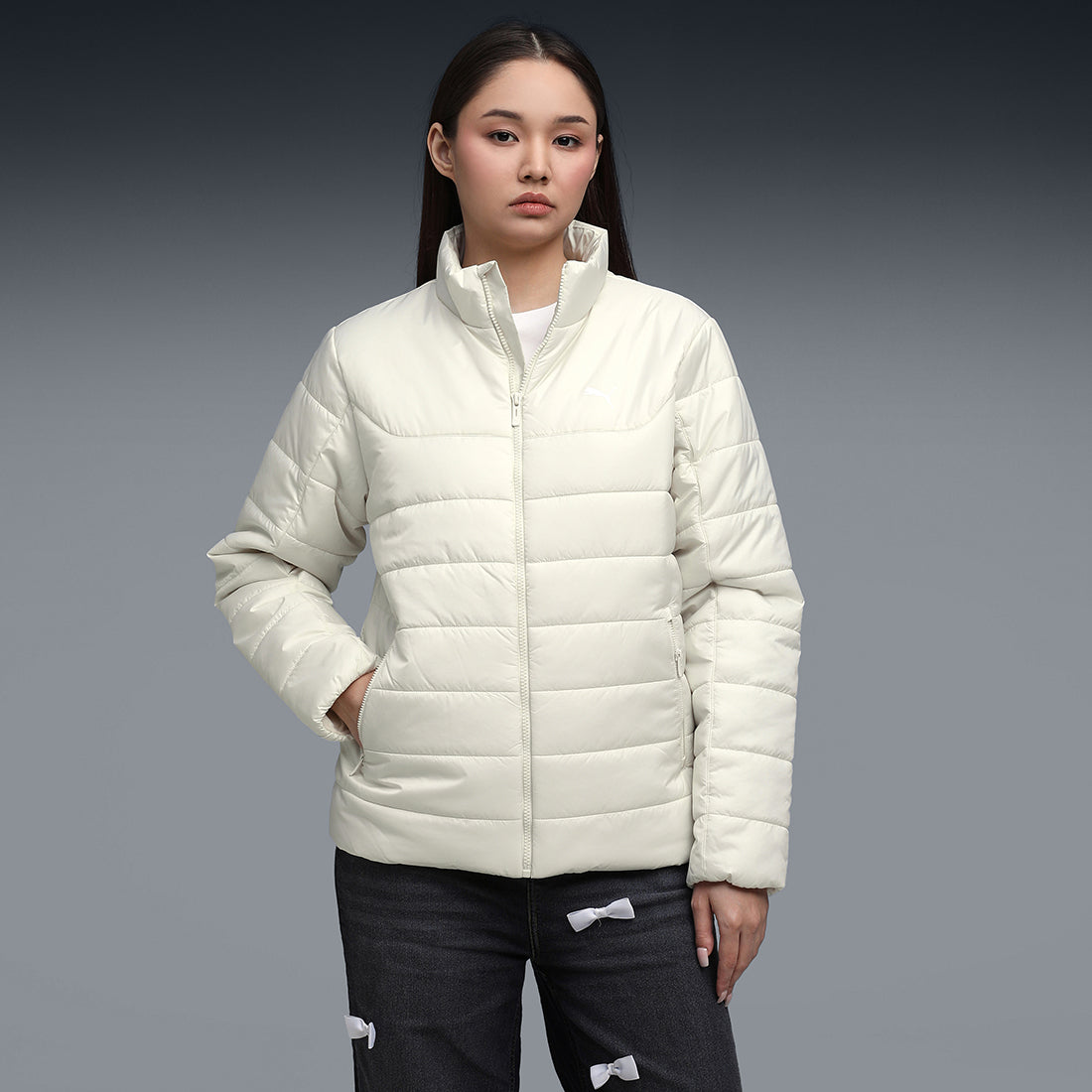 Puma Women White Casual Jackets
