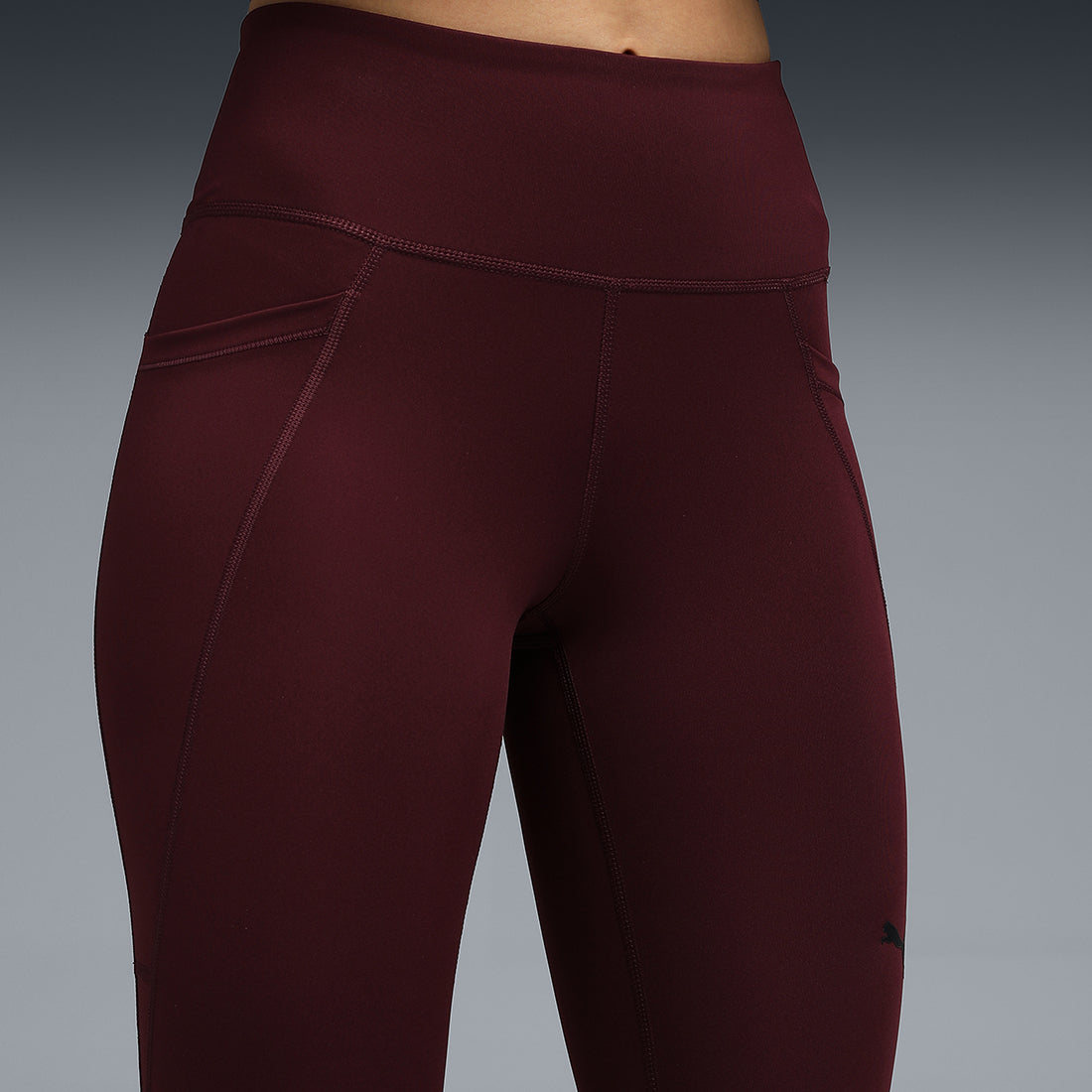 Puma Women Burgundy Active Wear Leggings & Tights
