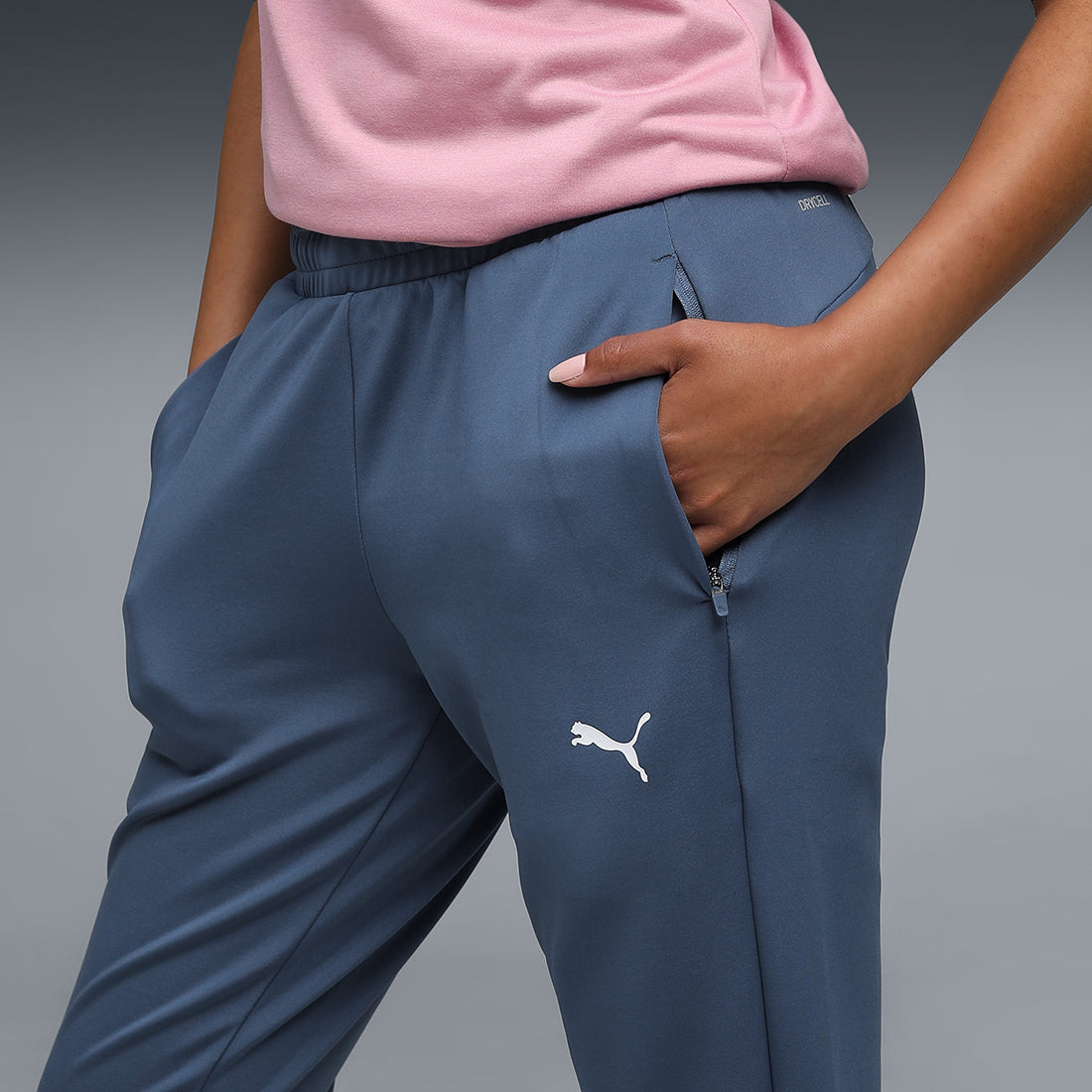 Puma Women Blue-Navy Active Wear Track Pants