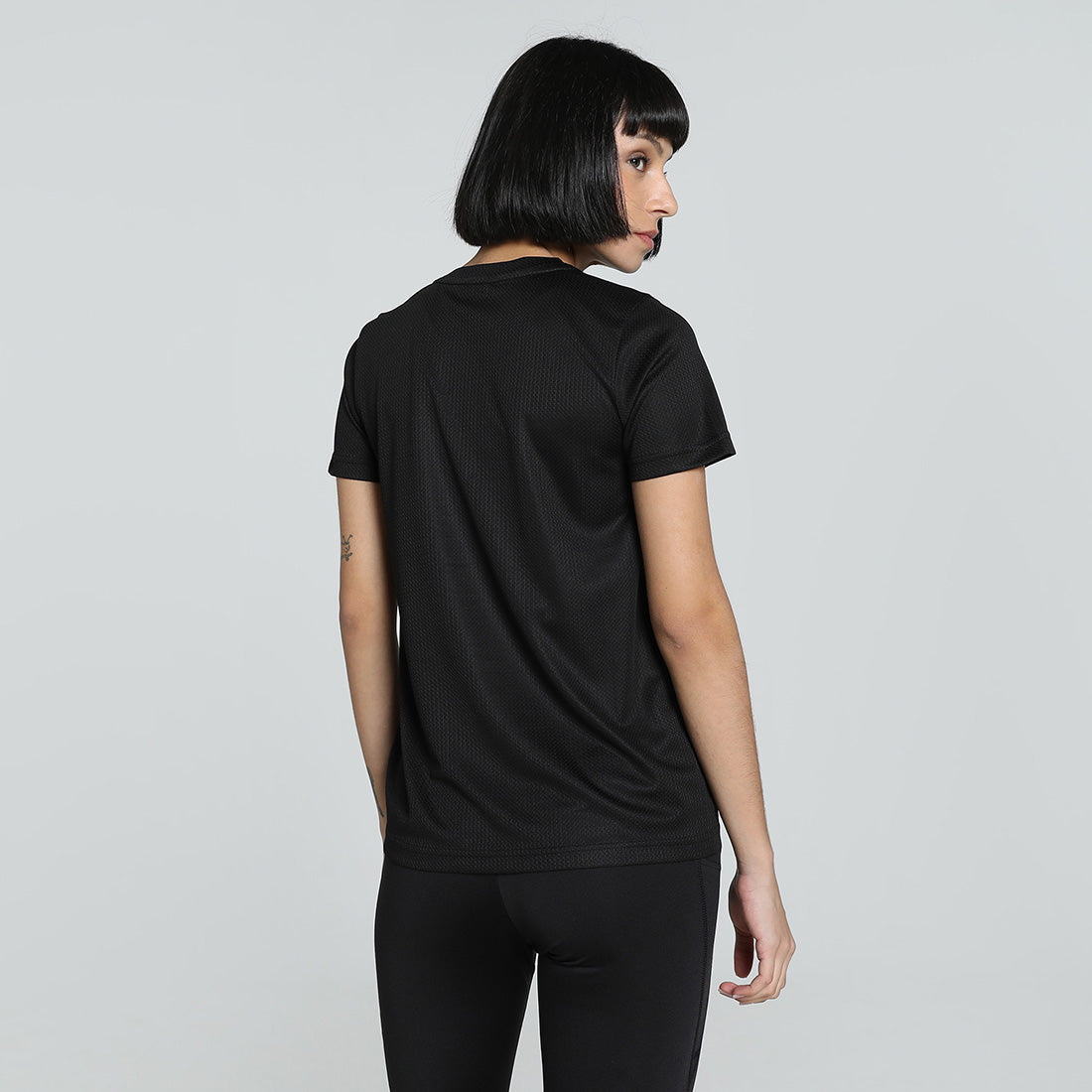 Puma Women Black Active Wear T-Shirts