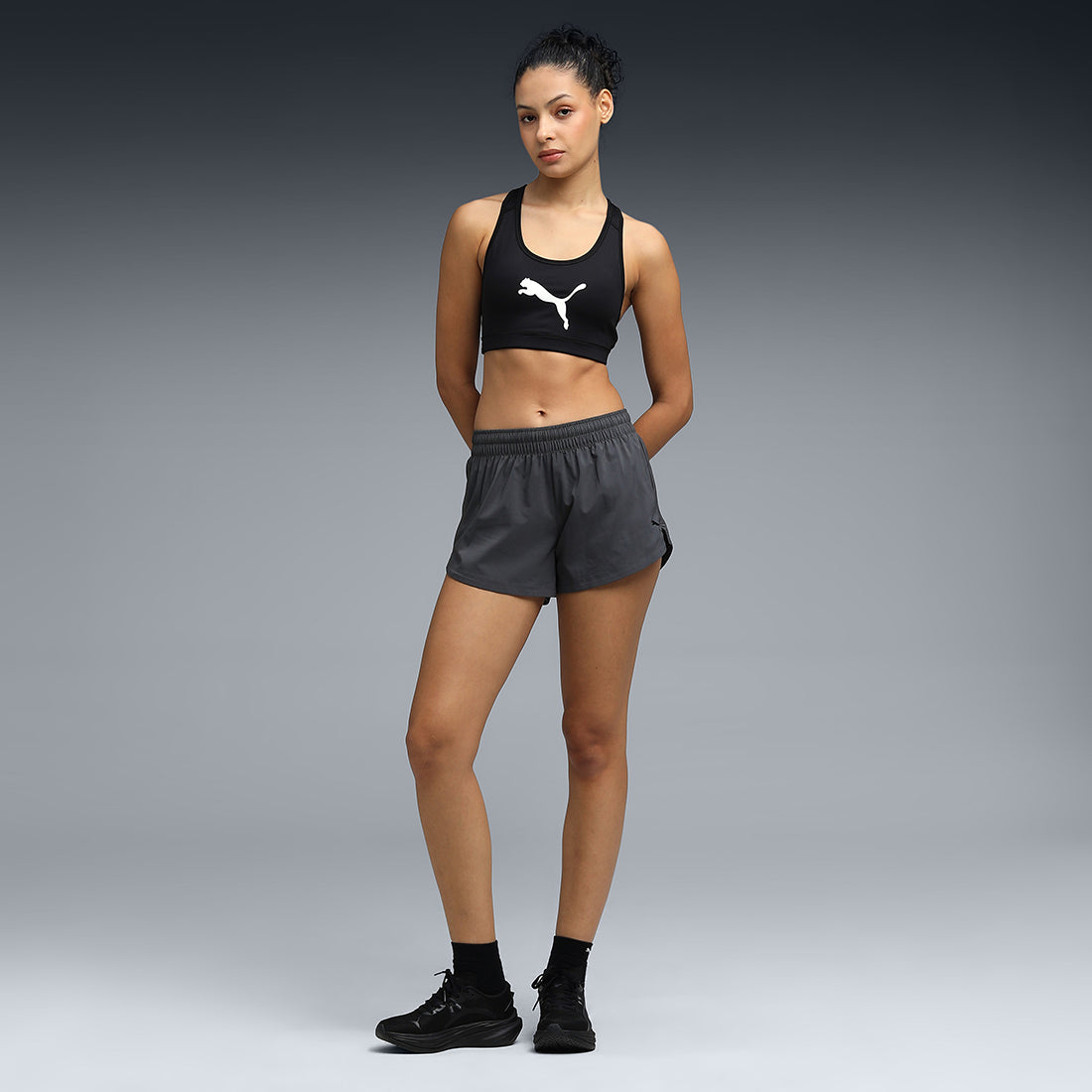 Puma Women Black Active Wear Sports Bra