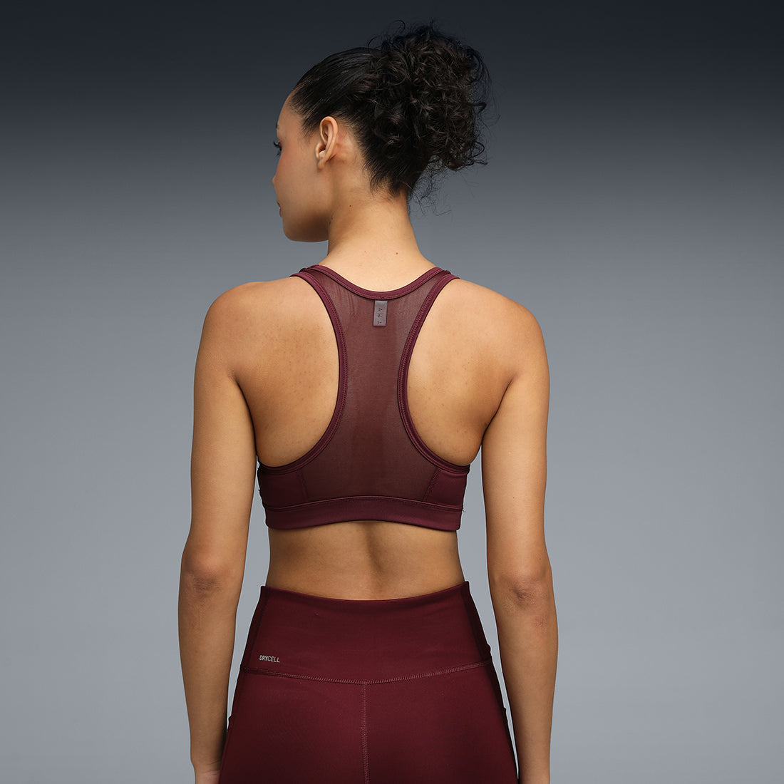 Puma Women Burgundy Active Wear Sports Bra
