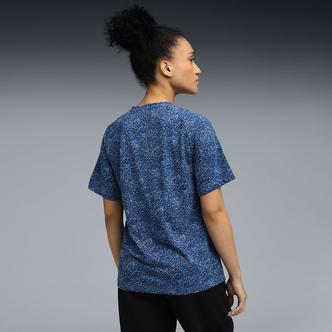 Puma Women Blue-Navy Active Wear T-Shirts