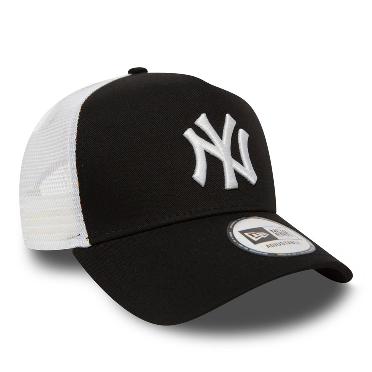 New York Yankees Clean Black AFrame Trucker Cap