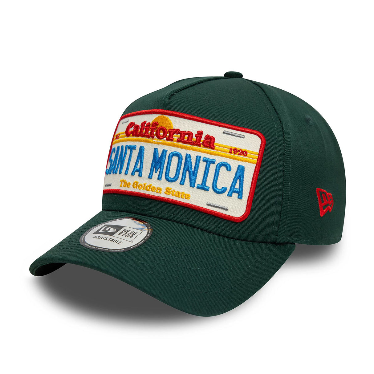 NEW ERA SANTA MONICA LICENSE PLATE DARK GREEN 9FORTY A-FRAME ADJUSTABLE CAP