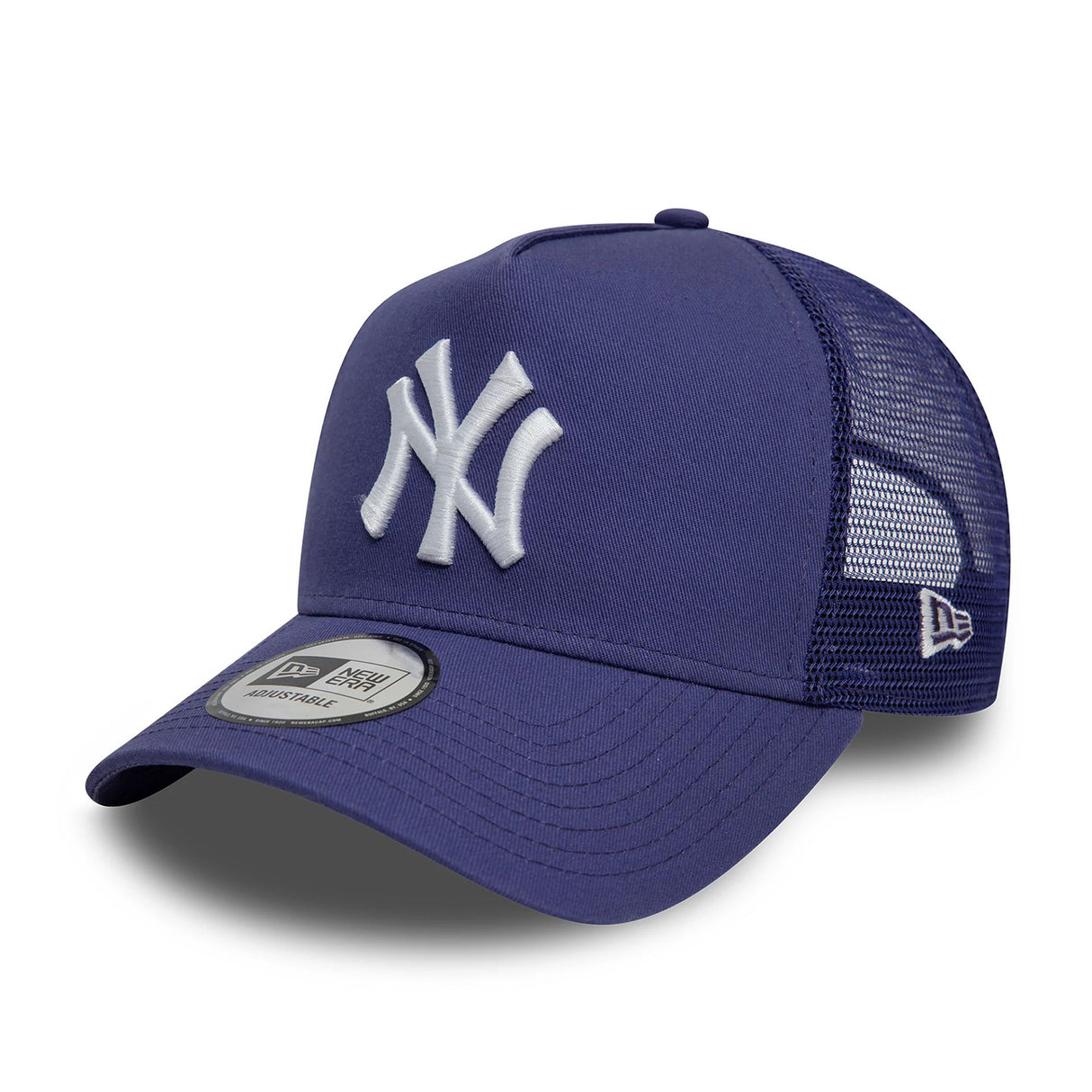 NEW YORK YANKEES LEAGUE ESSENTIAL DARK BLUE 9FORTY A-FRAME TRUCKER ADJUSTABLE CAP