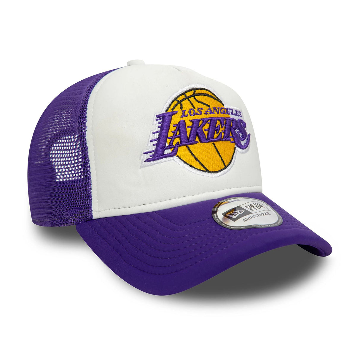 LA LAKERS NBA FLOWER PURPLE 9FORTY A-FRAME TRUCKER ADJUSTABLE CAP