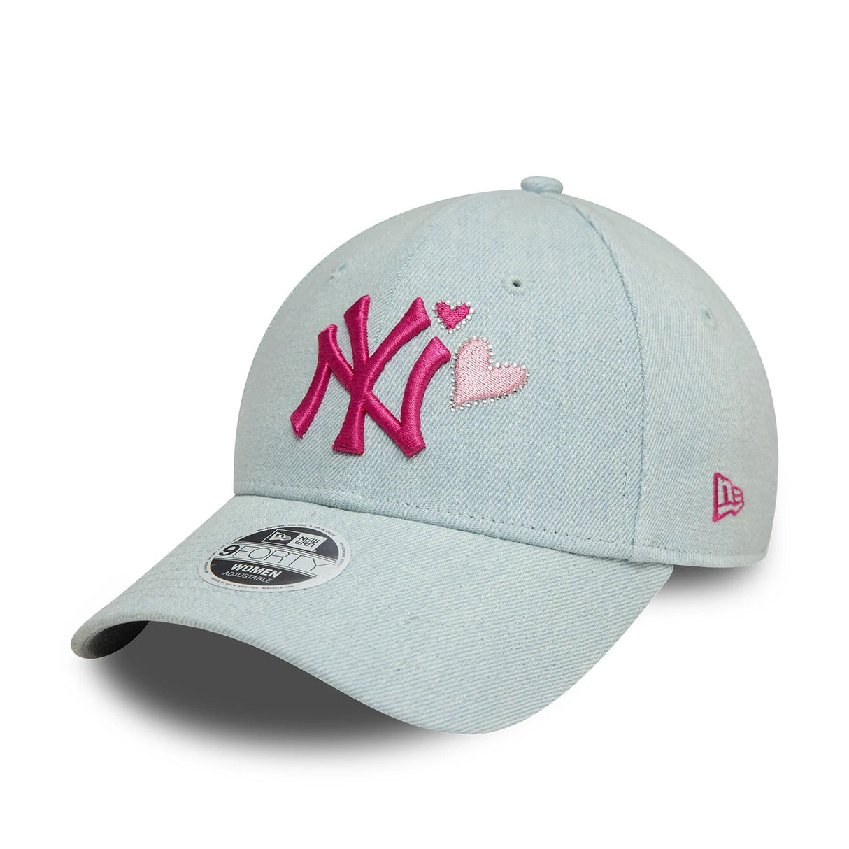 NEW YORK YANKEES WOMENS DENIM PASTEL BLUE 9FORTY ADJUSTABLE CAP