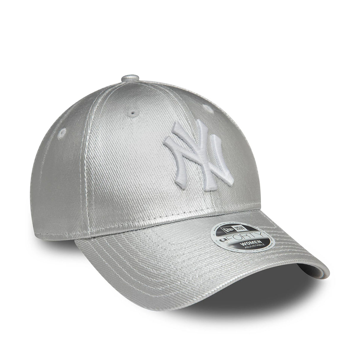 NEW YORK YANKEES WOMENS MET DENIM SILVER 9FORTY ADJUSTABLE CAP