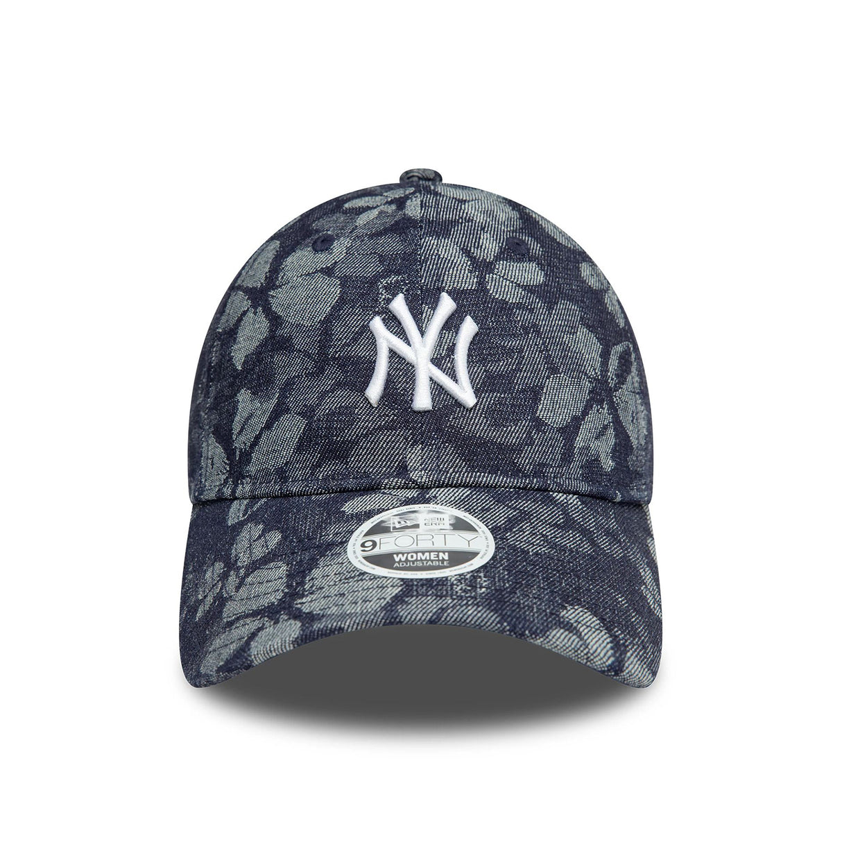 NEW YORK YANKEES WOMENS FLORAL DENIM BLUE 9TWENTY ADJUSTABLE CAP