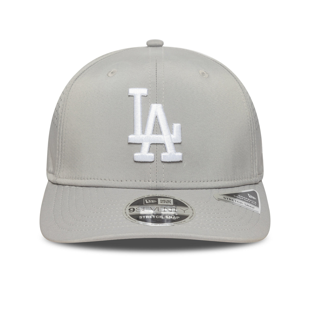 LA Dodgers MLB Perforated Grey 9SEVENTY Stretch-Snap Adjustable Cap