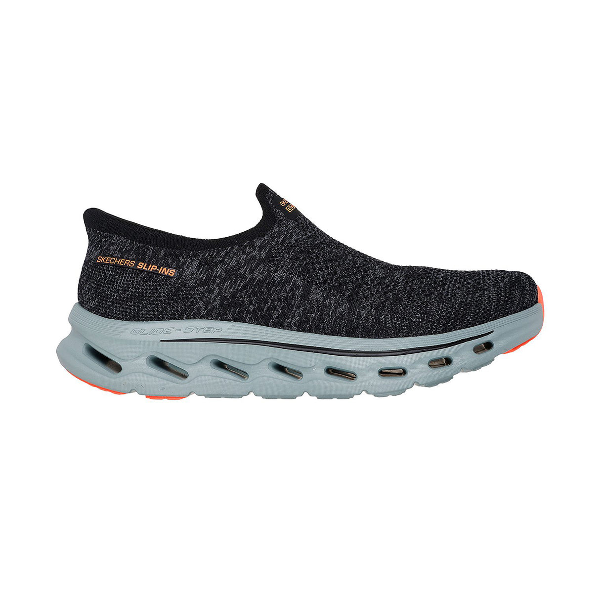 Skechers Men Black-Grey Go Walk Glide-Step 2.0 - Cale