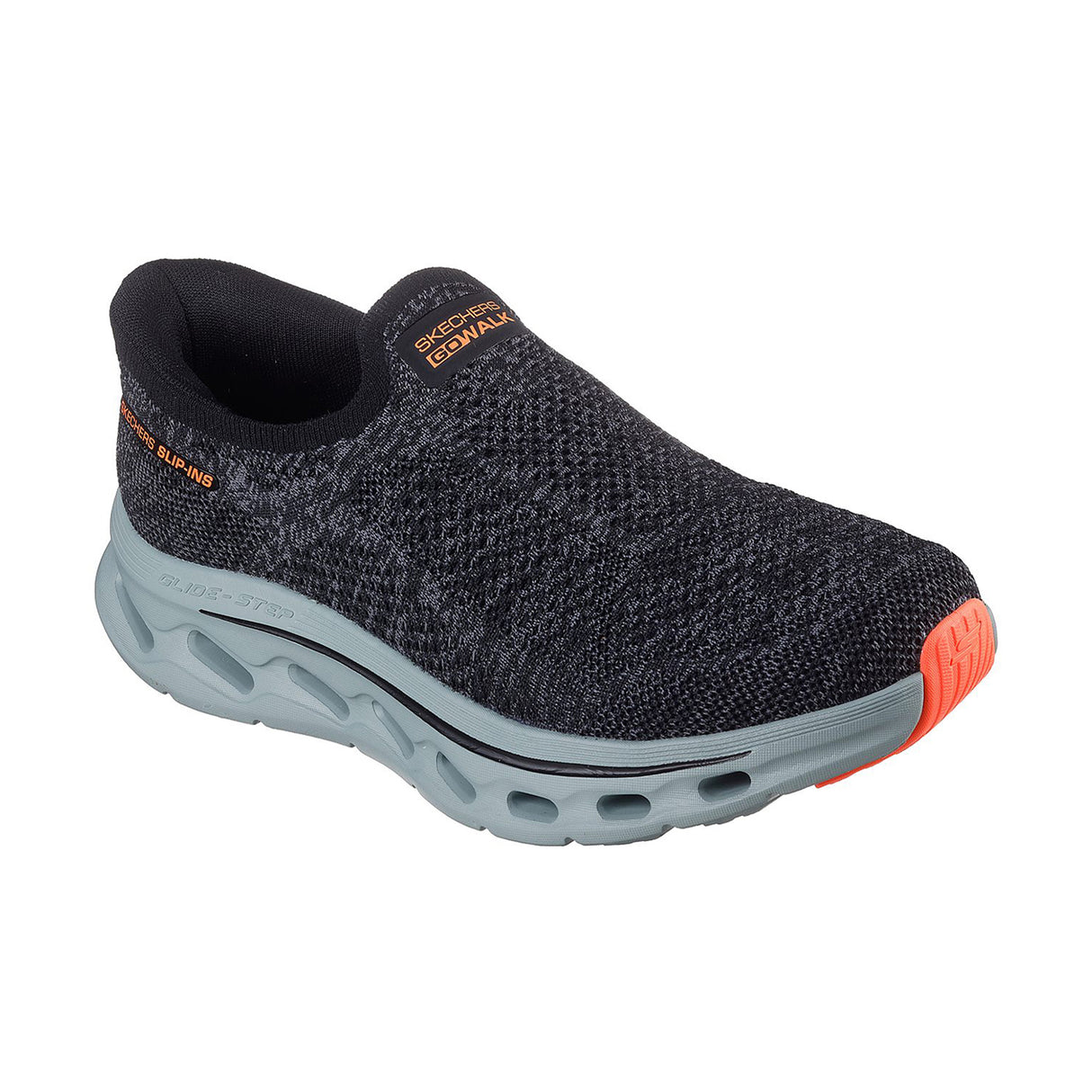 Skechers Men Black-Grey Go Walk Glide-Step 2.0 - Cale
