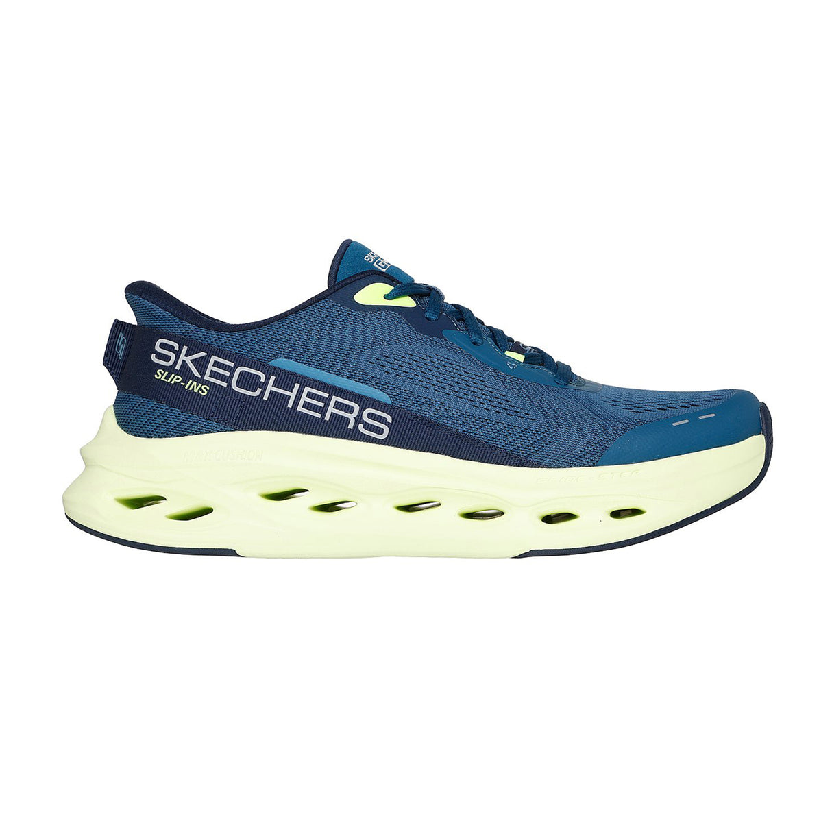 Skechers Men Light-Blue Max Cushioning Glide-Step - A