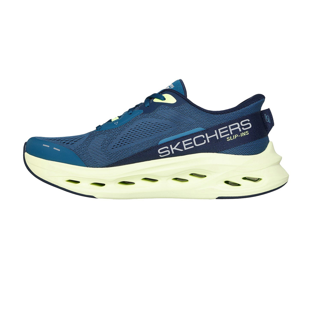 Skechers Men Light-Blue Max Cushioning Glide-Step - A