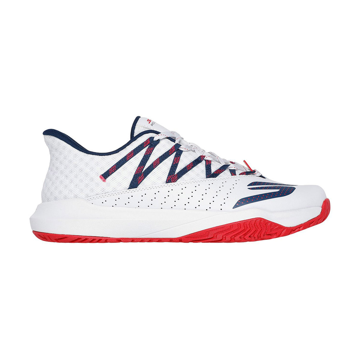 Skechers Men White-red Skechers Viper Court Rally