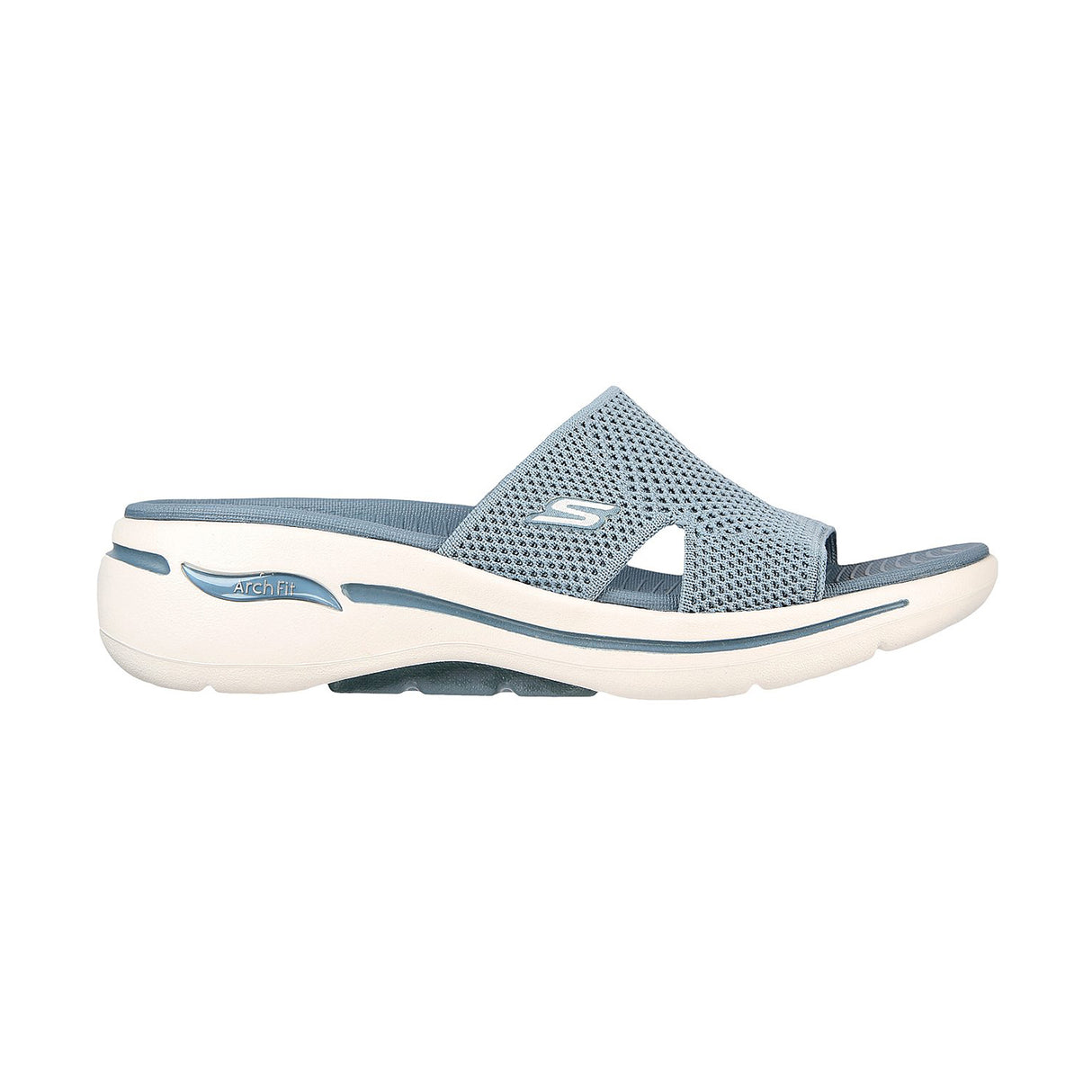 Skechers Women Light-Blue Go Walk Arch Fit Sandal - Wor