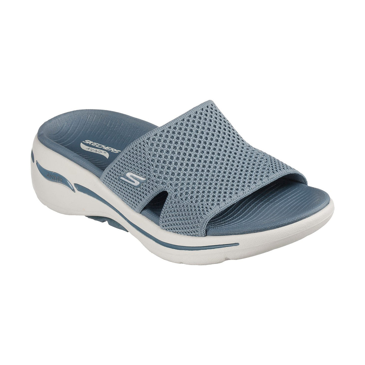 Skechers Women Light-Blue Go Walk Arch Fit Sandal - Wor