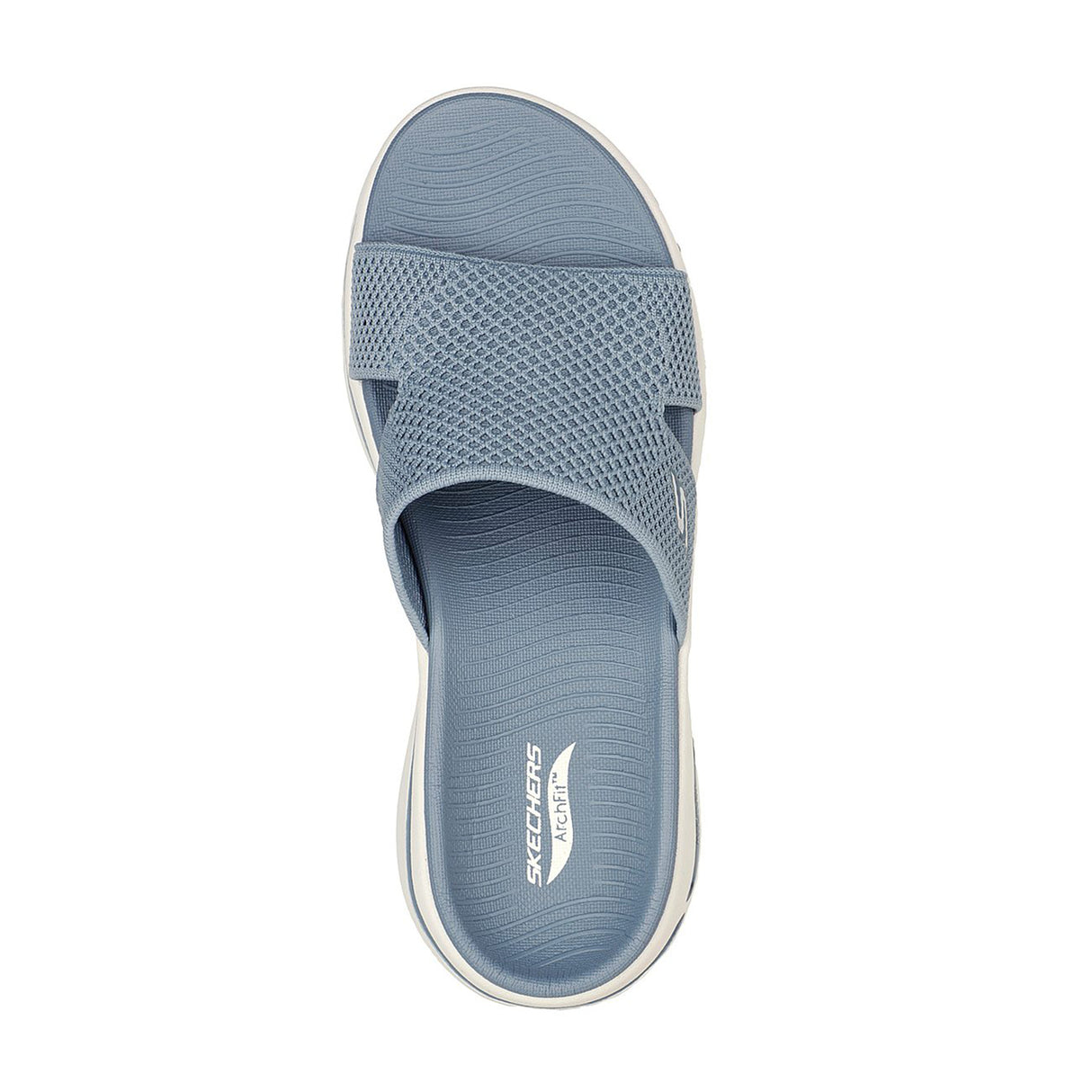 Skechers Women Light-Blue Go Walk Arch Fit Sandal - Wor