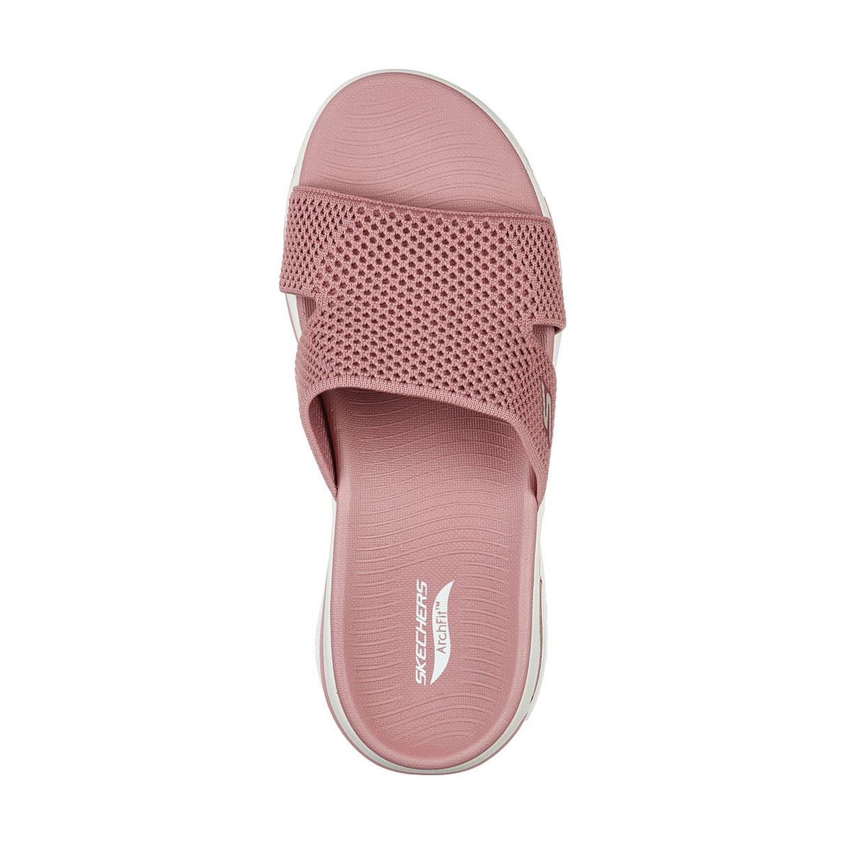 Skechers Women Pink-Suede Go Walk Arch Fit Sandal - Wor