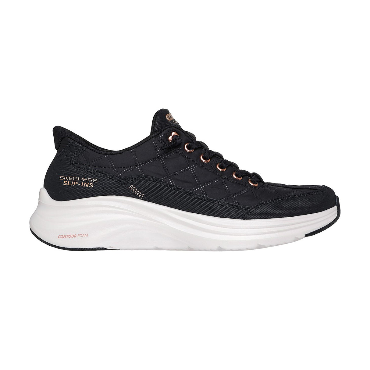 Skechers Women Black Contour Foam-Golden Hour