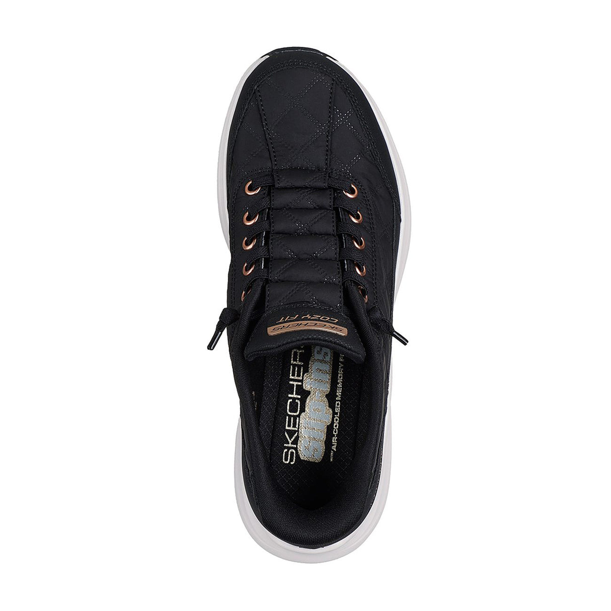 Skechers Women Black Contour Foam-Golden Hour