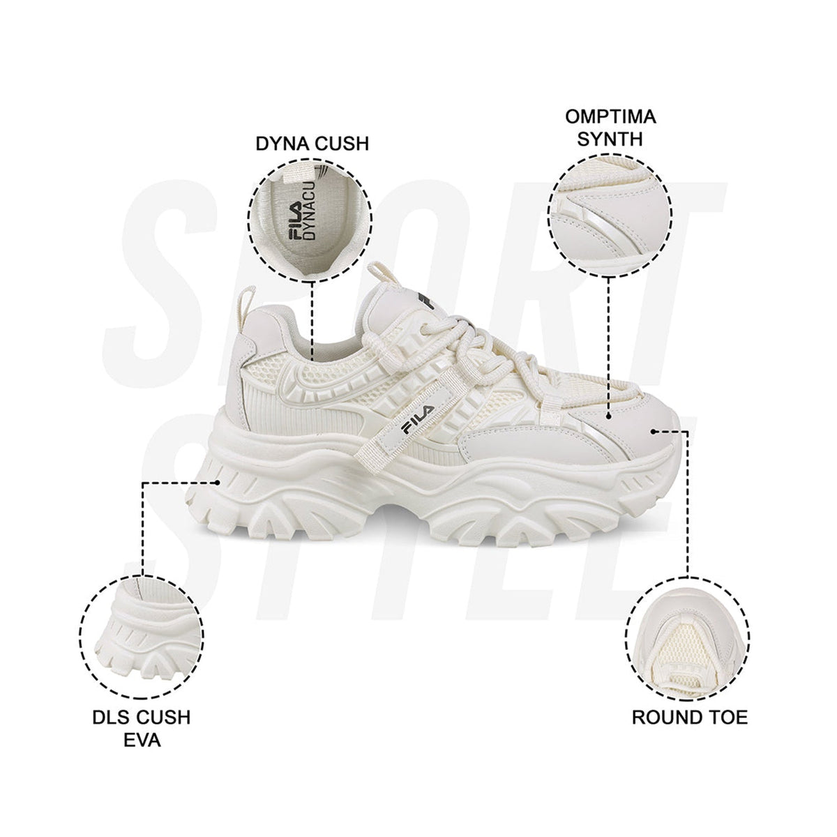 Fila Womens Envi Victori Beige Sneakers