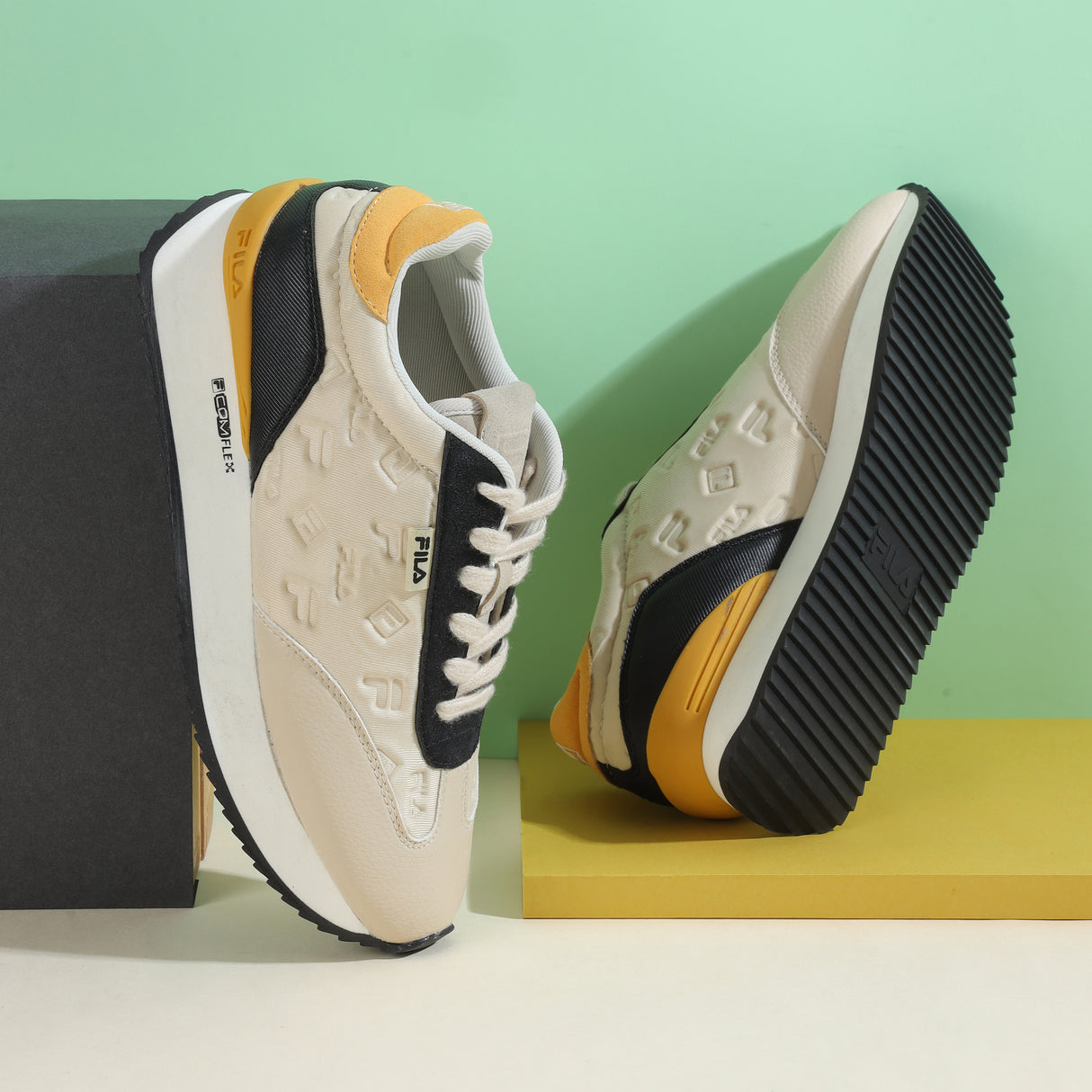 Fila Men Beige Retro-Jo Debo Shoes