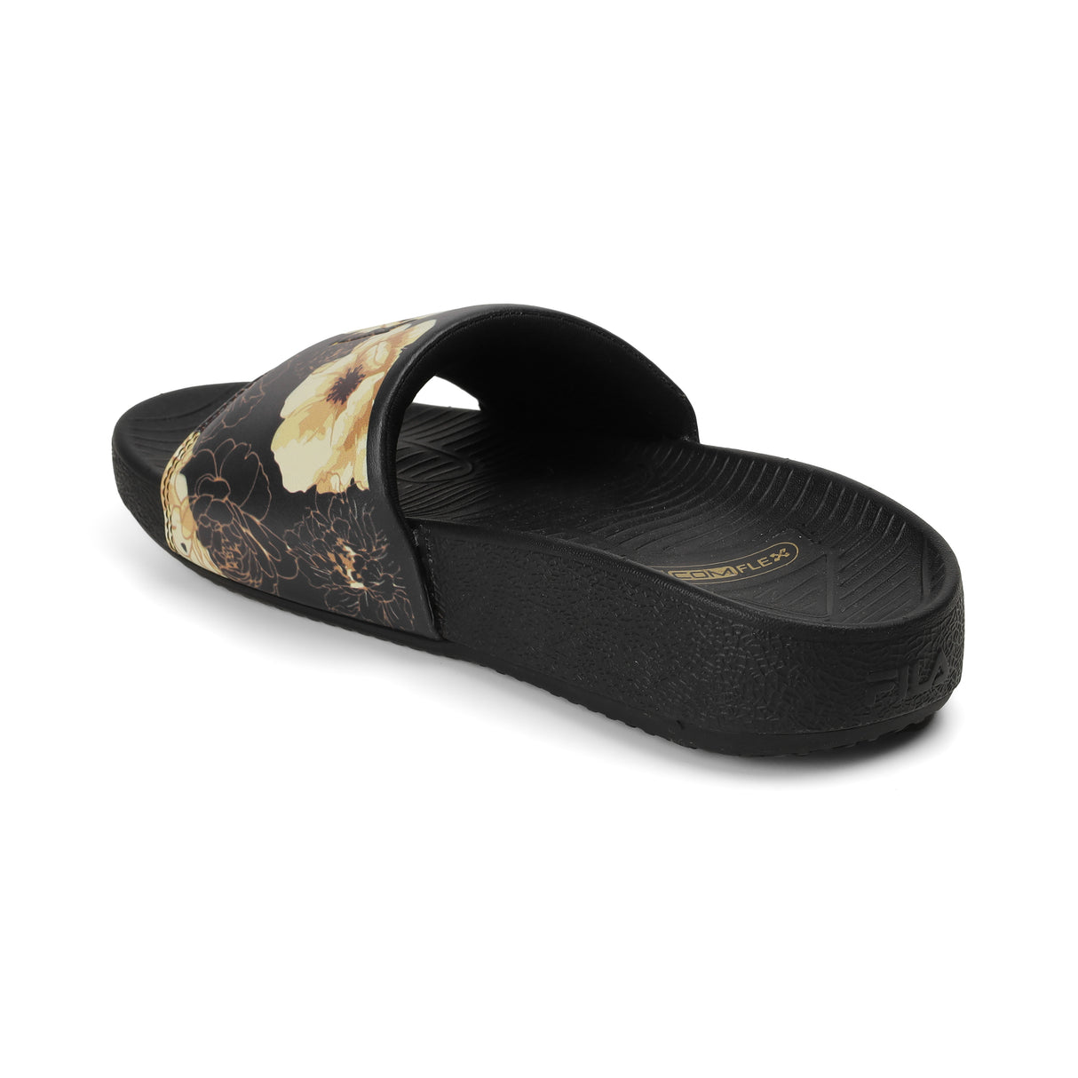 Fila Women Black-Yellow Senna Slides