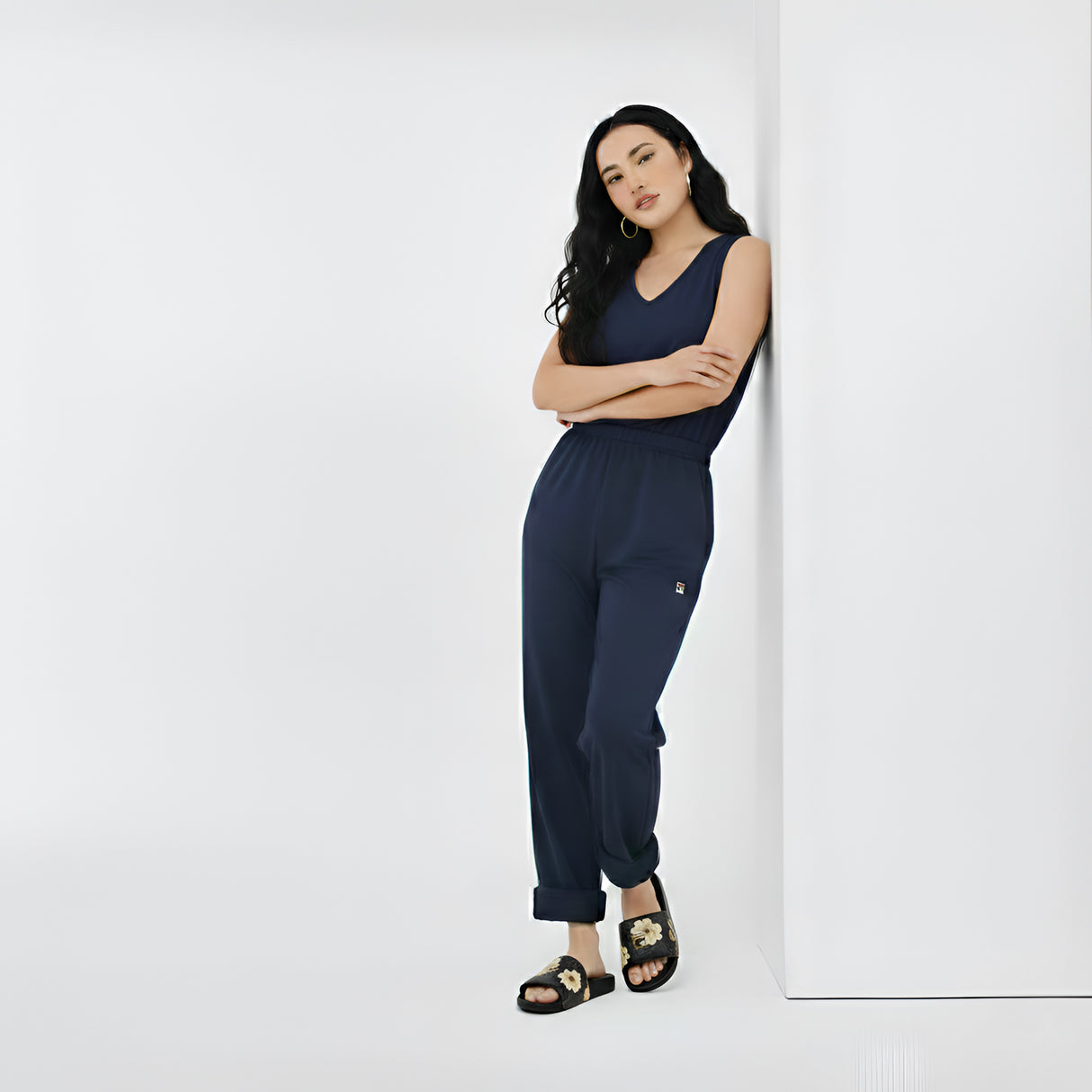 Fila Women Black-Yellow Senna Slides