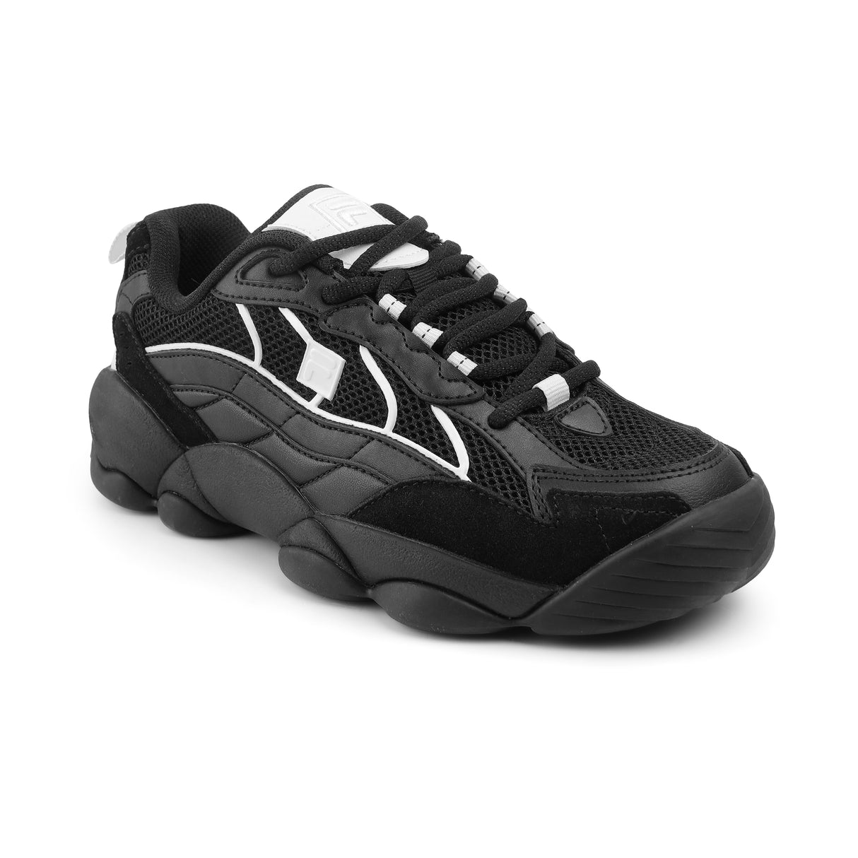 Fila Women Black Wavy Spaghetti Shoes