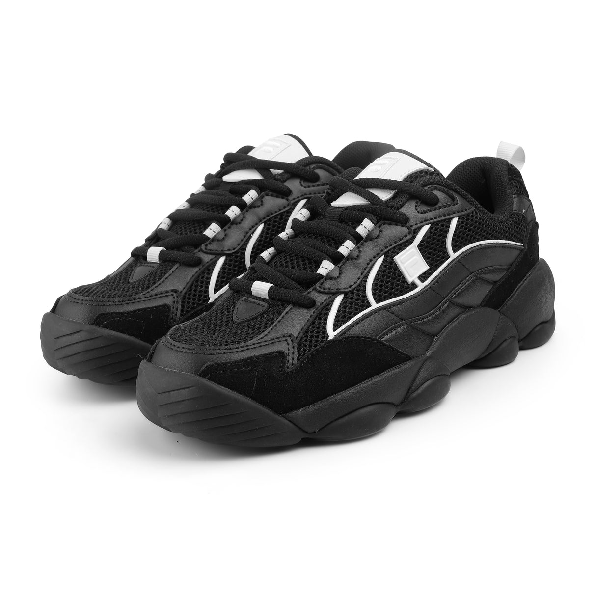 Fila Women Black Wavy Spaghetti Shoes