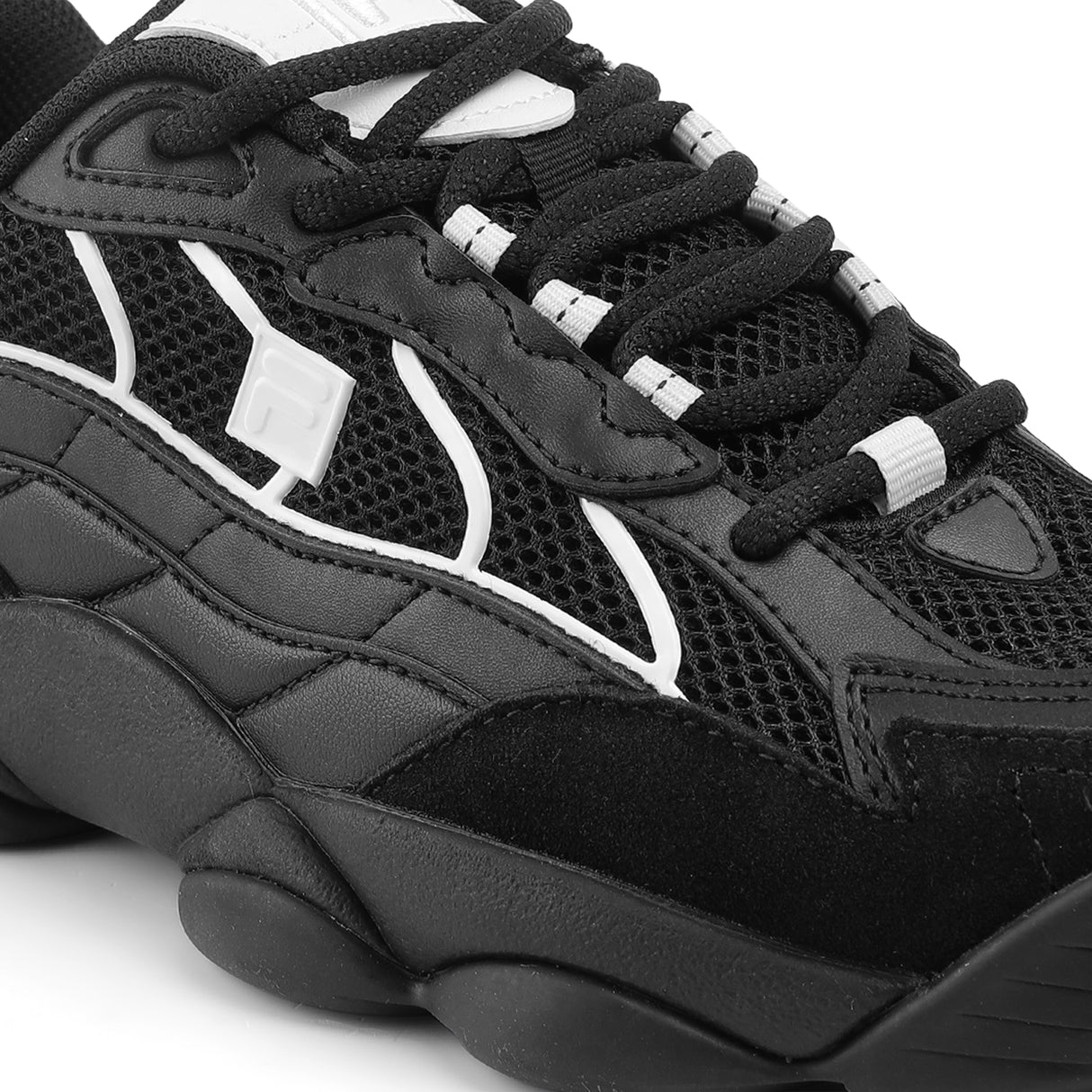 Fila Women Black Wavy Spaghetti Shoes