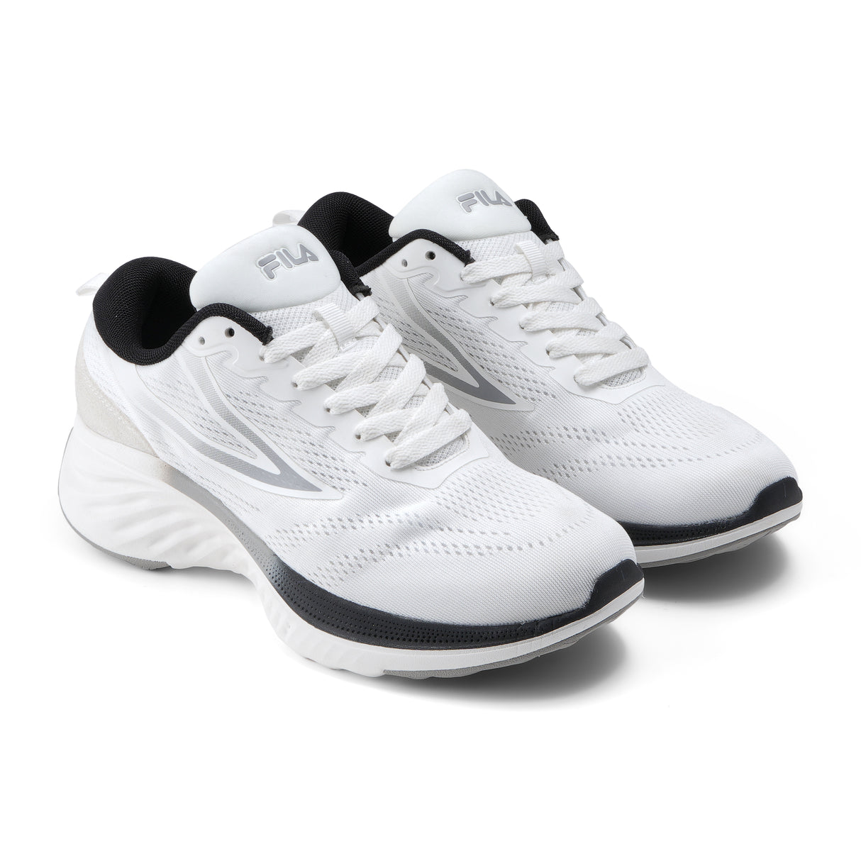 Fila Men White-Black Max Running Shoes